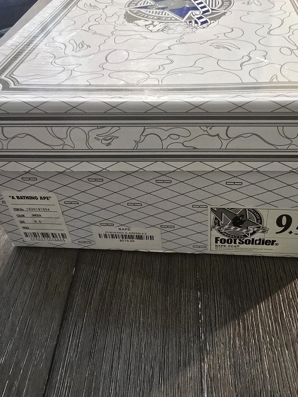 A Bathing Ape Color Block Athletic Sneakers With Box